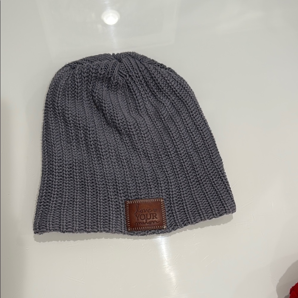 Love Your Melon blue gray Knit Beanie